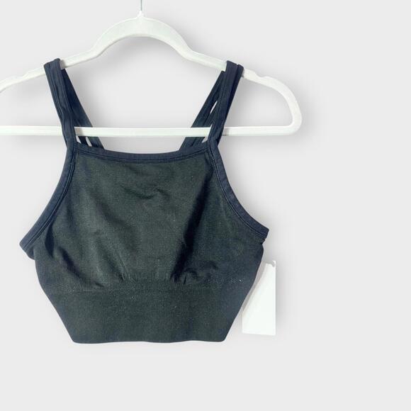 NWT Zella Live In Rib Longline Bra in‎ Black Size Large - Picture 3 of 12